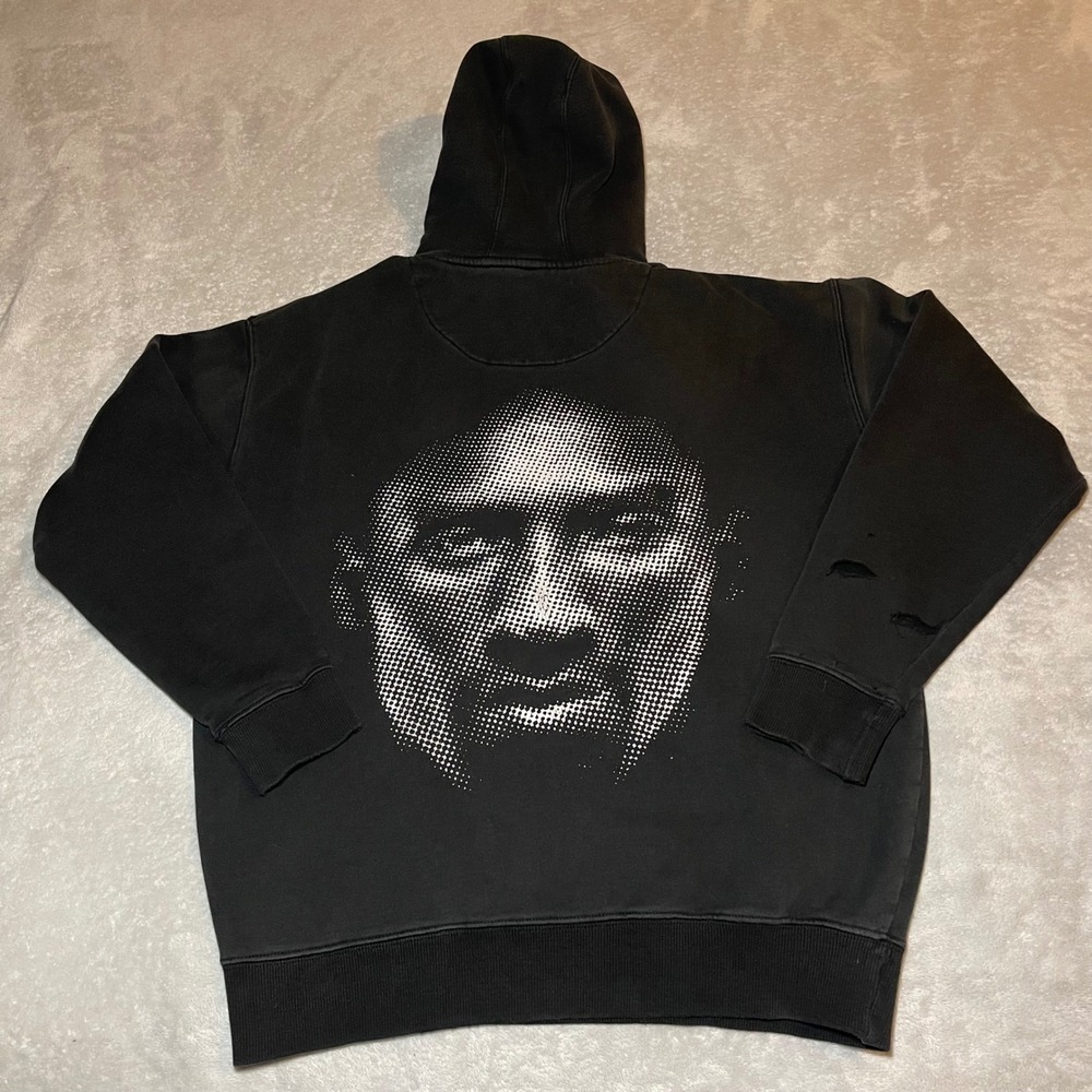 Kobe Bryant Hoodie Mens Large Black Mamba Out 24 Portrait Distressed Streetwear